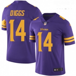 Mens Nike Minnesota Vikings 14 Stefon Diggs Limited Purple Rush Vapor Untouchable NFL Jersey