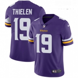 Mens Nike Minnesota Vikings 19 Adam Thielen Purple Team Color Vapor Untouchable Limited Player NFL Jersey