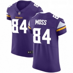 Mens Nike Minnesota Vikings 84 Randy Moss Purple Team Color Vapor Untouchable Elite Player NFL Jersey