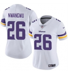 Women Minnesota Vikings 26 Kene Nwangwu White Vapor Untouchable Limited Stitched Jersey