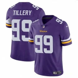 Youth Minnesota Vikings 99 Jerry Tillery Purple Vapor Untouchable Limited Stitched Jersey