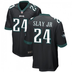 Men Nike Eagles 24 Darius Slay Jr Black Vapor Limited NFL Stitched Jersey