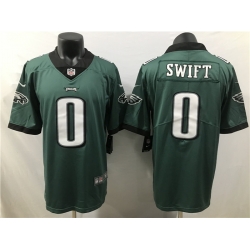 Men Philadelphia Eagles 0 D'Andre Swift Green 2023 Draft Vapor Limited Stitched Football Jersey