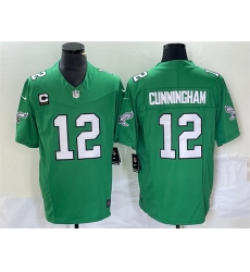 Men Philadelphia Eagles 12 Randall Cunningham Green 2023 F U S E With C Patch Vapor Untouchable Stitched Football Jersey