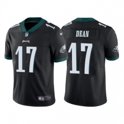 Men Philadelphia Eagles 17 Nakobe Dean Black Vapor Untouchable Limited Stitched jersey