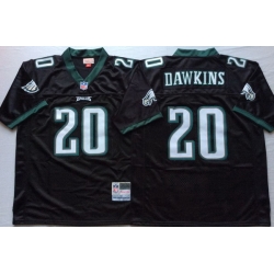 Men Philadelphia Eagles 20 Brian Dawkins Black M&N Throwback Jersey