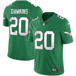 Men Philadelphia Eagles 20 Brian Dawkins Green Vapor Untouchable Limited Stitched Jersey