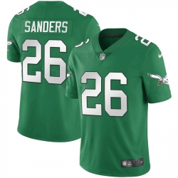 Men Philadelphia Eagles 26 Miles Sanders Green Vapor Untouchable Limited Stitched Football Jersey