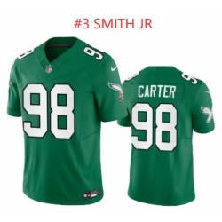 Men Philadelphia Eagles #3 Smith JR Green 2023 F U S E Vapor Untouchable Stitched Football Jersey