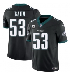 Men Philadelphia Eagles  53 Jaelan Phillips Black 2026 F U S E  2 Star C Patch Vapor Untouchable Limited Throwback Stitched Football Jersey