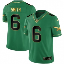 Men Philadelphia Eagles 6 DeVonta Smith Green black Vapor Untouchable Limited Stitched Jersey