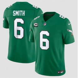 Men Philadelphia Eagles  6 DeVonta Smith Kelly Green 2026 F U S E  2 Star C Patch Throwback Vapor Untouchable Limited Stitched Football Jersey