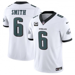 Men Philadelphia Eagles  6 DeVonta Smith White 2026 F U S E  2 Star C Patch Vapor Untouchable Limited Stitched Football Jersey