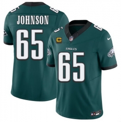 Men Philadelphia Eagles  65 Lane Johnson Green 2026 F U S E  4 Star C Patch Vapor Untouchable Limited Stitched Football Jersey