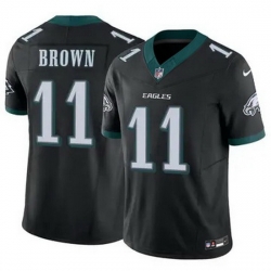 Men Philadelphia Eagles A.J. Brown #11 Black F U S E Stitched NFL Jersey