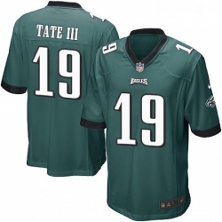 Mens Nike Philadelphia Eagles 19 Golden Tate III Game Midnight Green Team Color NFL Jersey