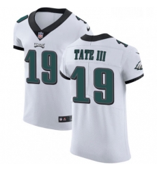 Mens Nike Philadelphia Eagles 19 Golden Tate III White Vapor Untouchable Elite Player NFL Jersey