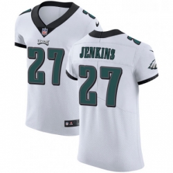 Mens Nike Philadelphia Eagles 27 Malcolm Jenkins White Vapor Untouchable Elite Player NFL Jersey