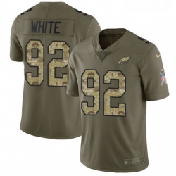 Mens Nike Philadelphia Eagles 92 Reggie White Limited OliveCamo 2017 Salute to Service NFL Jersey