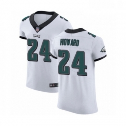 Mens Philadelphia Eagles 24 Jordan Howard White Vapor Untouchable Elite Player Football Jersey