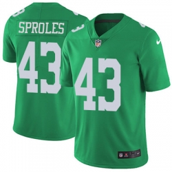 Nike Eagles #43 Darren Sproles Green Mens Stitched NFL Limited Rush Jersey