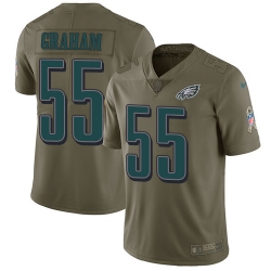 Nike Eagles #55 Brandon Graham Olive Mens Stitched NFL Limited 2017 Salute To Service Jersey