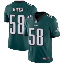 Nike Eagles #58 Jordan Hicks Midnight Green Team Color Mens Stitched NFL Vapor Untouchable Limited Jersey