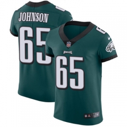 Nike Eagles #65 Lane Johnson Midnight Green Team Color Mens Stitched NFL Vapor Untouchable Elite Jersey