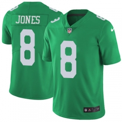 Nike Eagles #8 Donnie Jones Green Mens Stitched NFL Limited Rush Jersey