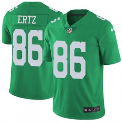 Nike Eagles #86 Zach Ertz Green Mens Stitched NFL Limited Rush Jersey