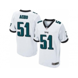 Nike Philadelphia Eagles 51 Emmanuel Acho White Elite NFL Jersey