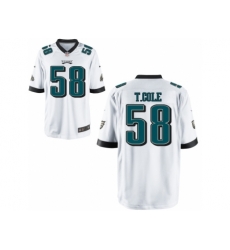 Nike Philadelphia Eagles 58 Trent Cole White Game NFL Jersey