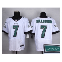 Nike Philadelphia Eagles 7 Sam Bradford white Elite Signature Jersey