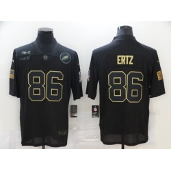 Nike Philadelphia Eagles 86 Zach Ertz Black 2020 Salute To Service Limited Jersey