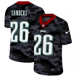 Philadelphia Eagles 26 Miles Sanders Men Nike 2020 Black CAMO Vapor Untouchable Limited Stitched NFL Jersey