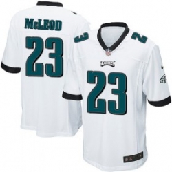 mens nike philadelphia eagles #23 rodney mcleod game white nfl jersey