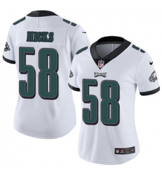 Nike Eagles #58 Jordan Hicks White Womens Stitched NFL Vapor Untouchable Limited Jersey