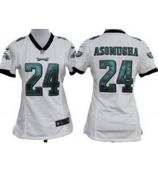 Women Nike Philadelphia Eagles #24 Nnamdi Asomugha White Nike NFL Jerseys