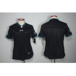 Women Nike Philadelphia Eagles Blank Black Color Limited Jerseys