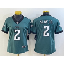 Women Philadelphia Eagles 2 Darius Slay Jr  Green Vapor Untouchable Limited Stitched Football Jersey