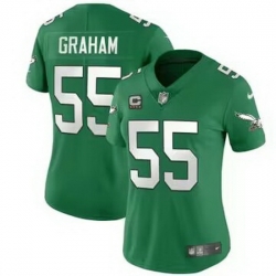 Women Philadelphia Eagles 55 Brandon Graham Green Vapor Untouchable Limited Stitched jerseys