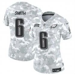 Women Philadelphia Eagles 6 DeVonta Smith 2024 F U S E Arctic Camo Salute To Service Limited Stitched Jersey