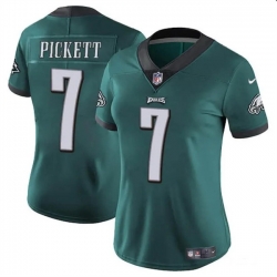 Women Philadelphia Eagles 7 Kenny Pickett Green Vapor Untouchable Limited Stitched Football Jersey