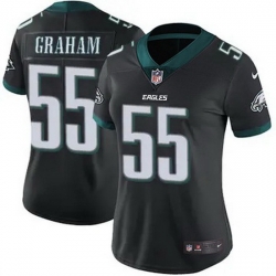 Women Philadelphia Eagles Brandon Graham #55 Black F U S E Stitched NFL Jersey