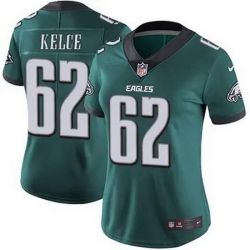 Women Philadelphia Eagles Jason Kelce #62 Green F U S E Stitched NFL Jersey