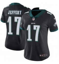 Womens Nike Philadelphia Eagles 17 Alshon Jeffery Black Alternate Vapor Untouchable Limited Player NFL Jersey