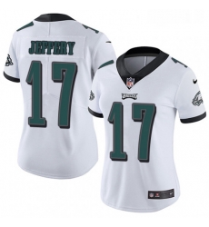 Womens Nike Philadelphia Eagles 17 Alshon Jeffery White Vapor Untouchable Limited Player NFL Jersey