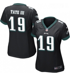 Womens Nike Philadelphia Eagles 19 Golden Tate III Game Black Alternate NFL Jerse