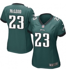 womens nike philadelphia eagles #23 rodney mcleod game midnight green team color nfl jersey