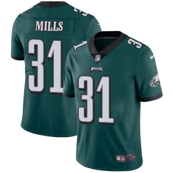 Youth Nike Eagles #31 Jalen Mills Midnight Green Team Color Stitched NFL Vapor Untouchable Limited Jersey